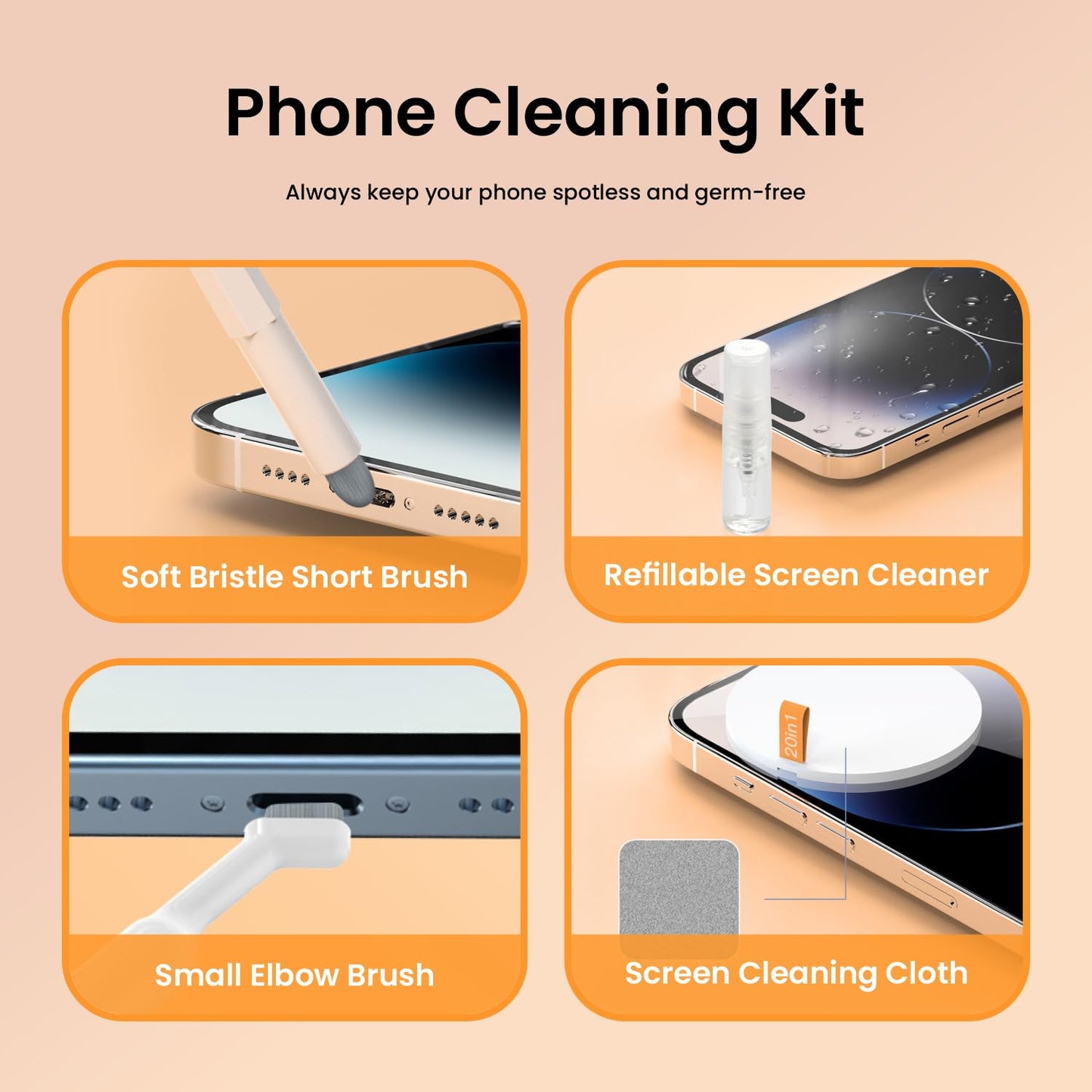 All-in-One Gadget Groomer (20-in-1 Multipurpose Cleaning Kit)