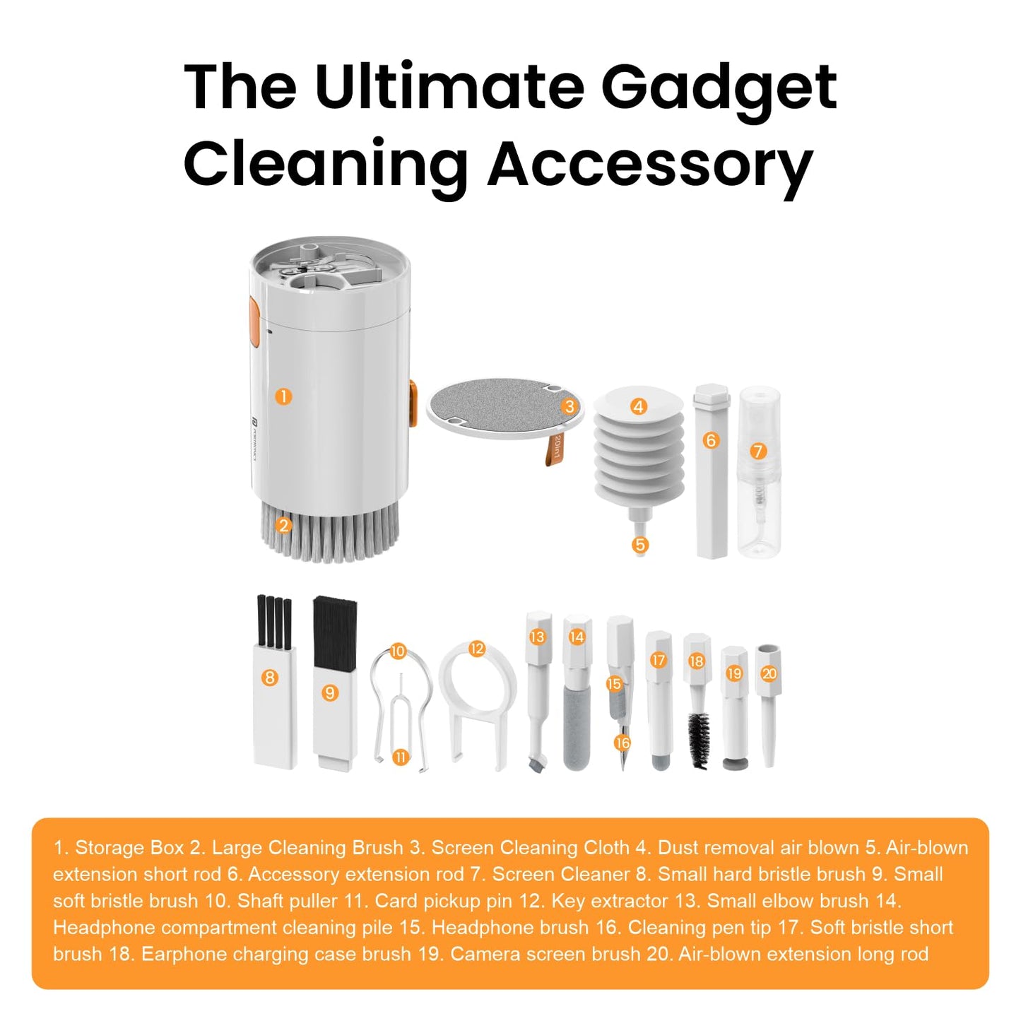 All-in-One Gadget Groomer (20-in-1 Multipurpose Cleaning Kit)