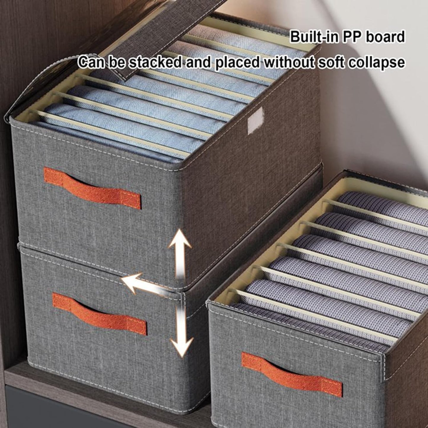 Fabric Storage Bins With Lids X 3
