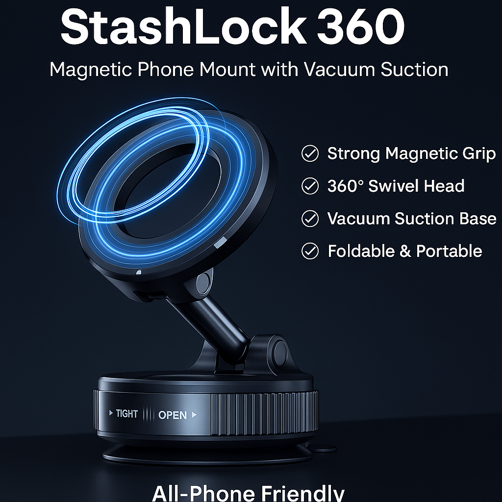 StashLock 360 – Magnetic Phone Holder (MagSafe Ready)