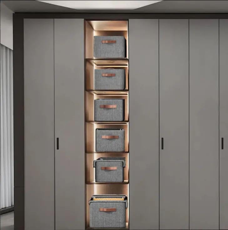 Fabric Storage Bins With Lids X 3