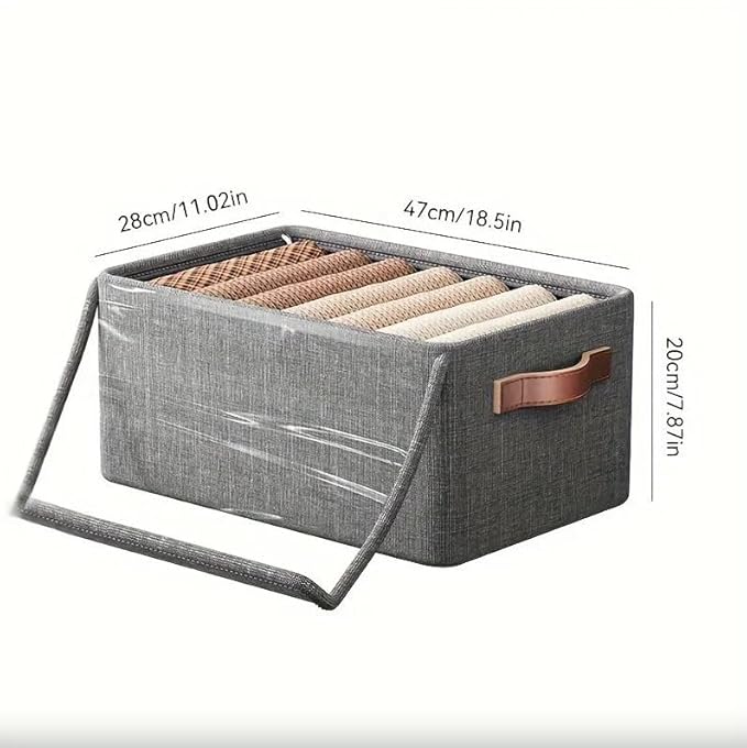 Fabric Storage Bins With Lids X 3