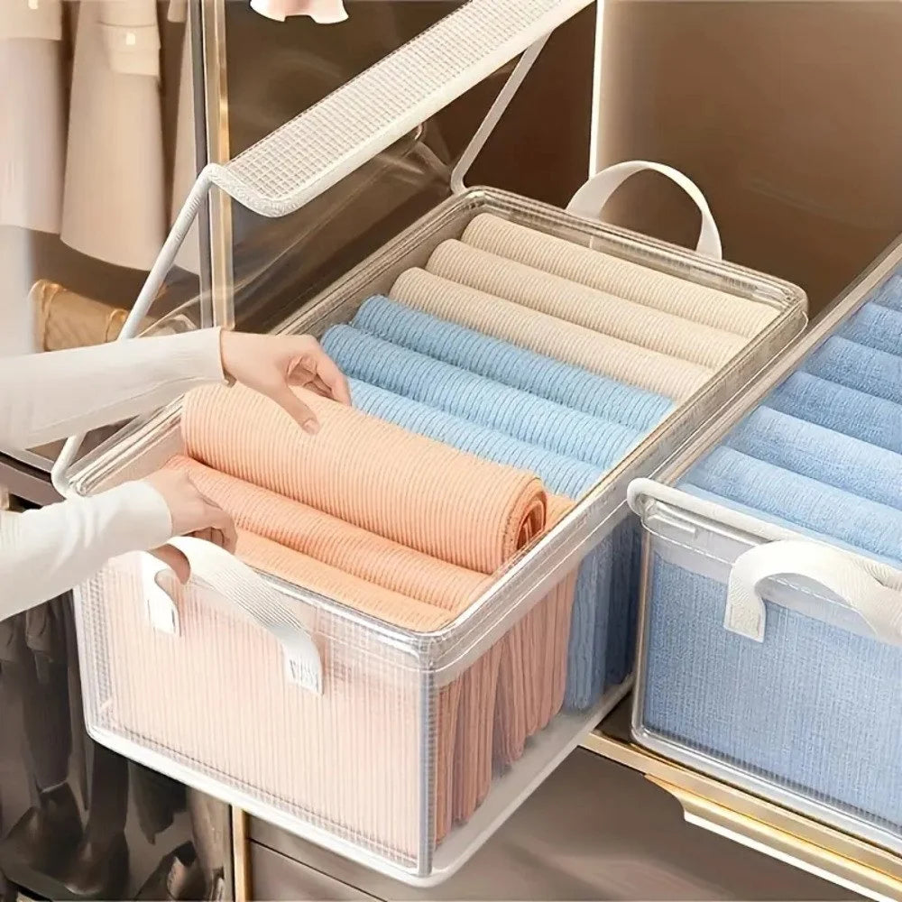 Transparent Storage Bins With Lids (Pack of 3, 6, 9, 12)