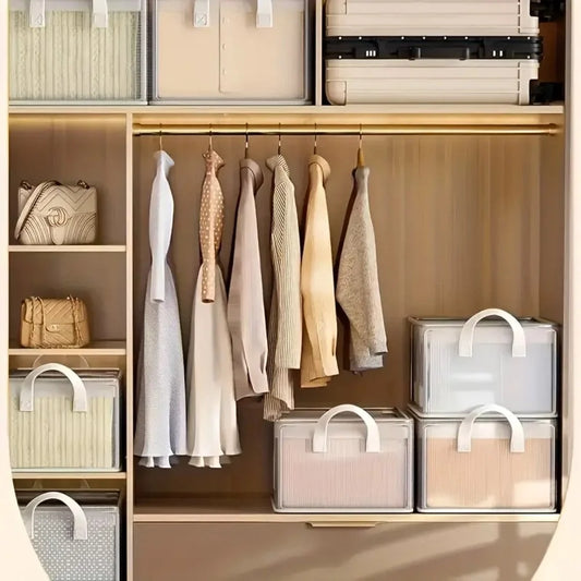 Transparent Storage Bins With Lids (Pack of 3, 6, 9, 12)